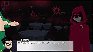 18titans ep 30 - sex with red raven in anal blowjob and creampie.