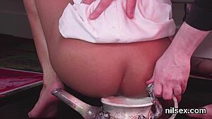 feisty chick in loony bin therapy session