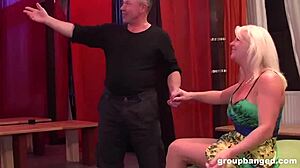 guys banging granny in wild group session