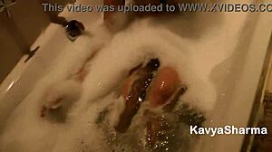 Hot lesbians celebrate their anniversary with intimate moments in lingerie.