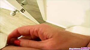 Thick Redhead Milf Caught Me Jerking in Shower - Andi James