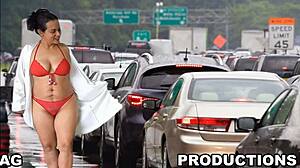Traffic Jam Caused by Public Undressing