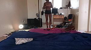 is this curvy caramel milf showering just for you