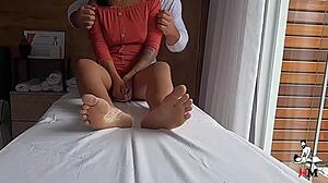 Latina's Wet Pussy Receives Intense Stimulation During Tantric Massage Session