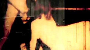 In early 20th century, a hairy babe gives blowjob in vintage porn