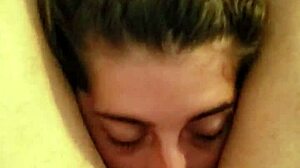 A Latina eagerly sucks a massive monster cock in this intense blowjob scene