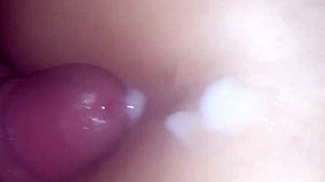 Feeling intense pleasure as he fucks my ass and cums inside.