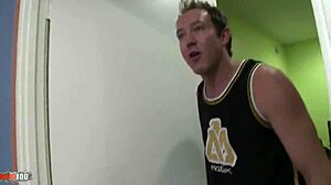 Watch this busty brunette get pounded doggystyle! Cum on her face!