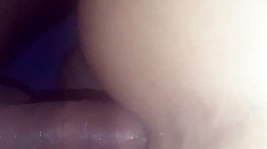 Feeling intense pleasure as he fucks my ass and cums inside.