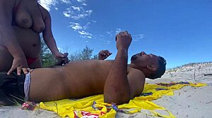 Is this African tattooed amateur ready for intense oral sex on the beach?