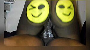 Ebony beauty rides monster cock during lunch break