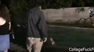 Teen slut feels deep doggystyle pleasure in group college hardcore