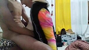 Blonde MILF with Big Tits Sucks Cock and Receives Cumshot in Her Mouth