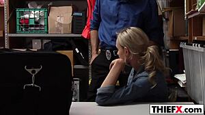 jail burglar punished with hardcore blowjob and ass fucking in garage