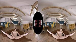 Blonde Spreads Legs Wide For POV Masturbation