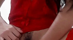 Sramidia in lingerie teases her pussy. Is she masturbating alone?