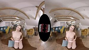 Blonde Spreads Legs Wide For POV Masturbation