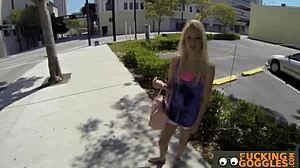 Blonde amateur gets paid to ride a dick in POV