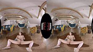 Blonde Spreads Legs Wide For POV Masturbation