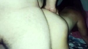 Horny latina gets fucked bent over on all fours like a bitch