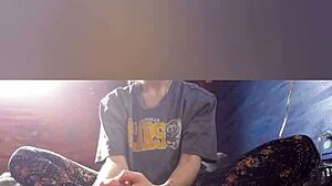 young woman feels butterflies in homemade setting