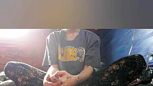 young woman feels butterflies in homemade setting