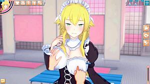 re zero frederica gets her boobs rubbed in this hentai game