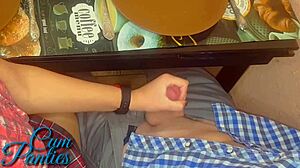 I got a handjob from my friend in the cafe and it felt amazing