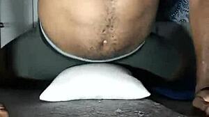 muscular male humps pillow desperate to fuck