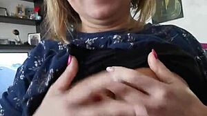 i want to have sex and bother my neighbor in pajamas, touching my breasts