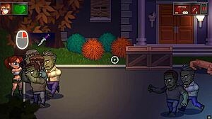 Zombie apocalypse parody hentai with monster gangbang fucking