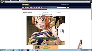 Detailed scene of nami engaging in intense sexual activities in anime hentai style