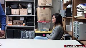 asian teen gets fucked at office for stealing