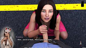 Race Of Life Ep 11: Busty Brunette Gives Deepthroat Blowjob In Public Park?