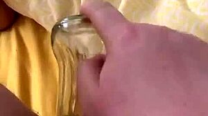 bottle fucking with gagging and deepthroat 😈