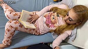 super hot petite 18+ girl plays with big cock guy's dick after cheerleading class