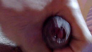 a young gay guy masturbates intensely, building up to a massive cumshot in his private session.