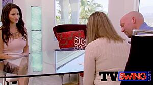 sweet babes get pleased by their horny friends in a fun way