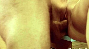 Teases and gets fucked in the bathroom naked babe