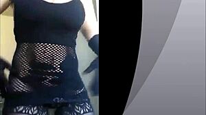 Stripper rips clothes in sexy tease!