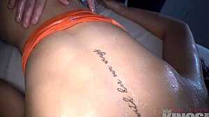 Kylie rocket feels intense pleasure during oiled massage and deep fucking