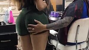 Public Anal Surprise with Creampie Finish! Who Knew a Haircut Could End Like This?