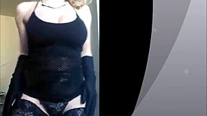 Stripper rips clothes in sexy tease!