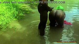 my adventurous wife craved an outdoor thrill so we indulged intensely by the stream