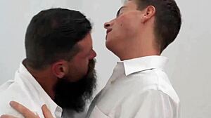 Garrett and Xanders, the gay elders, walked together after their intimate encounter.