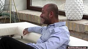 Busty babe tries double penetration sex