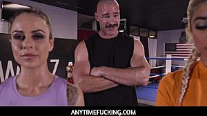 summer vixen and gia di bella ready for boxing class blowjob and fucking