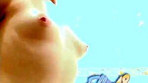 ellie 18's blonde teen pussy explored by friend in steamy shower lesbian foreplay