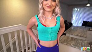 Yngr britt blair gets fucked in doggystyle while playing twister game with petite tits and deepthroat