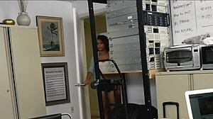 big nipples and tattoos attract boss to new employee